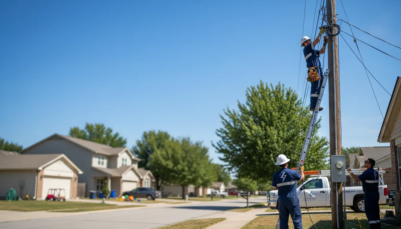 Residential electrician providing installation services in Spencerville, OK